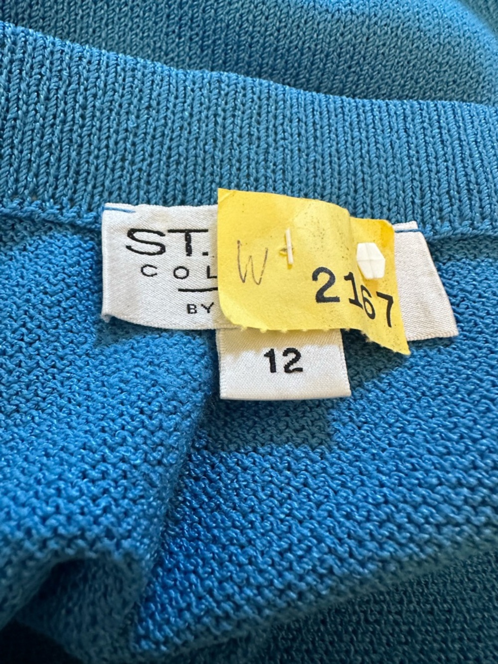 St John By Marie Gray Skirt Suit Turquoise Blue‎ - Picture 13 of 17